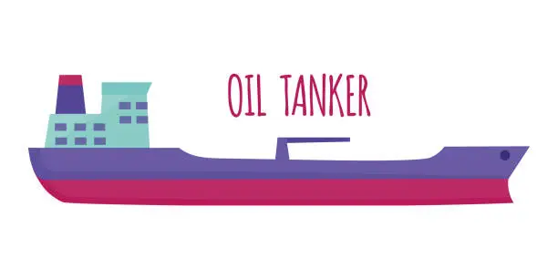Vector illustration of Oil tanker icon clipart avatar logotype isolated vector illustration