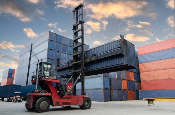 istock Containers in the port, Shipping & Transportation concept 2116314183