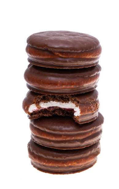 istock chocolate biscuit sandwich in chocolate glaze isolated 2116400644