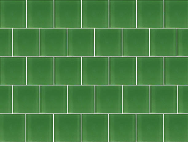 istock Green ceramic tile background. Old vintage ceramic tiles in green to decorate the kitchen or bathroom 2116524930
