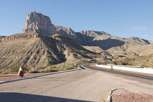 A scenic landscape of the Guadalupe Mountains in West Texas.