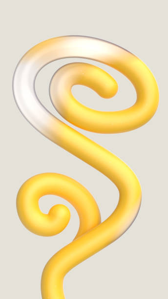 istock Cute playful squiggle line. Abstract flower. 2116537025