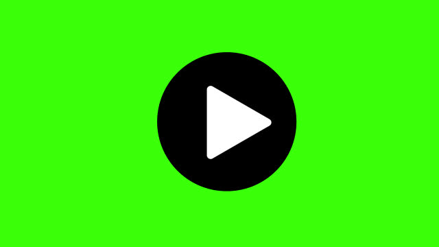 Animated play and stop button icon concept animation with alpha channel