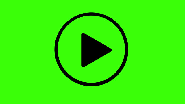 Animated play and stop button icon concept animation with alpha channel