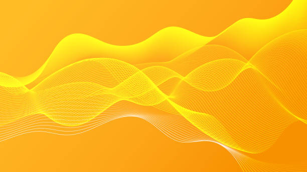istock Summer orange, pink and yellow gradient liquid abstract background with flowing line 2116580003
