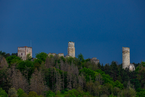 Glarus City in Switzerland with its two churches. The Image was captured during autum season.