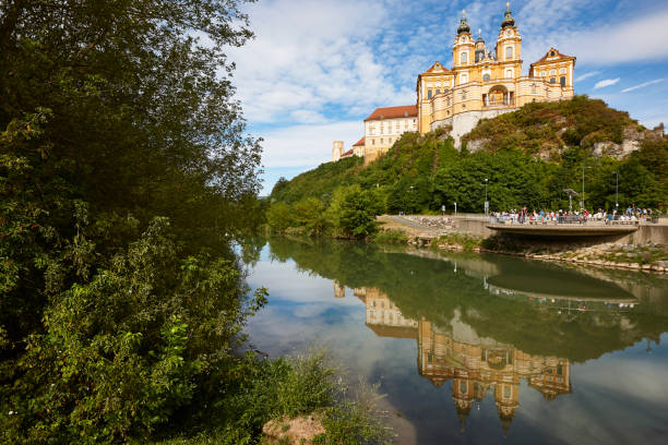 istock Melk abbey facade. Wachau valley landmark. Danube river. Austria 2116648591