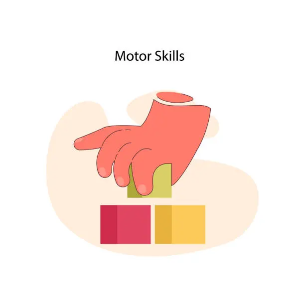 Vector illustration of Motor Skills concept. Flat vector illustration