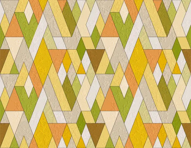 Vector illustration of seamless  abstract  grunge rhombic pattern