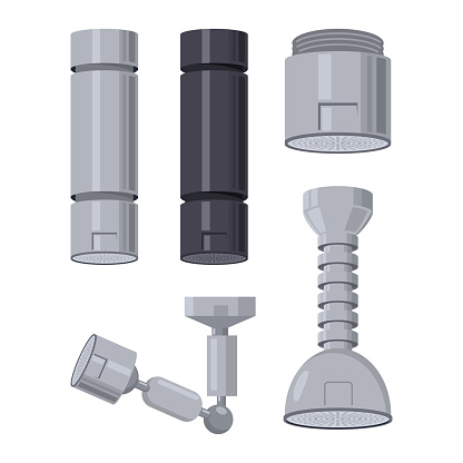 Aerators for water faucets vector cartoon set.