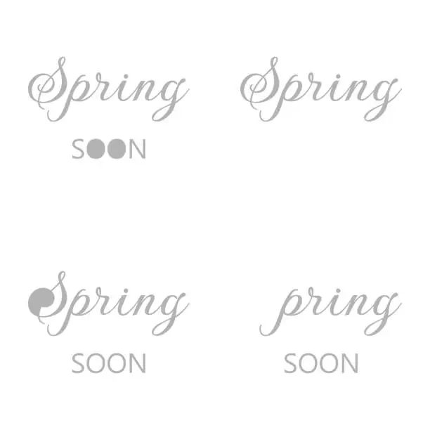 Vector illustration of soon spring icon on a white background, vector illustration