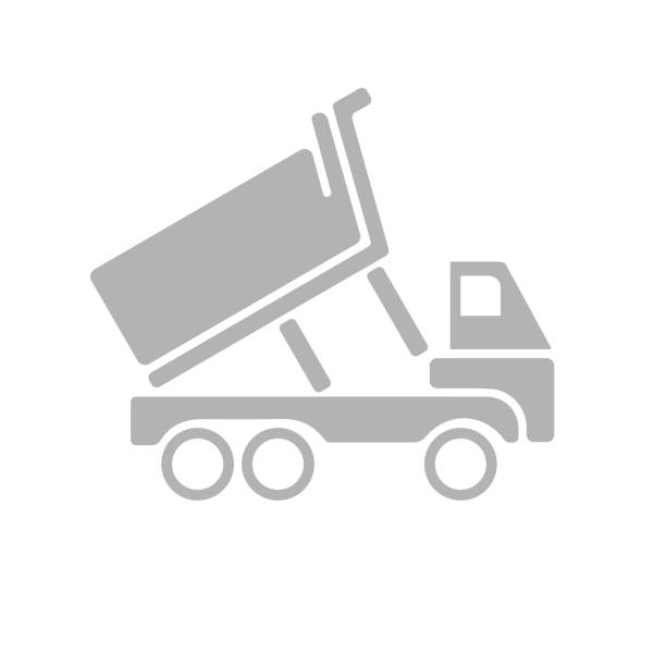 dump truck icon on a white background, vector illustration - 11817 stock illustrations