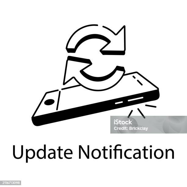 Update Notification Stock Illustration - Download Image Now ...