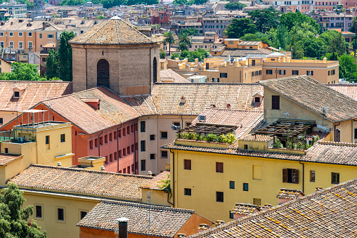 A view of Rome’s rooftops as seen from Trastevere.