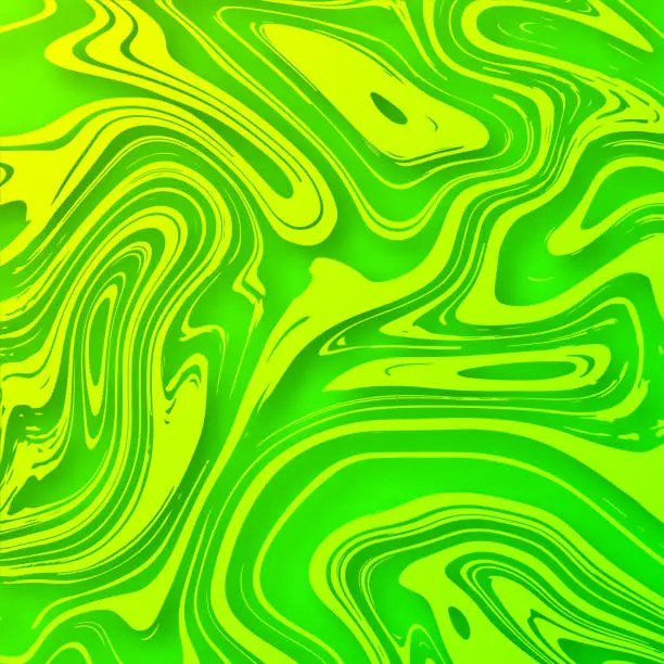 Vector illustration of Liquid background with Green gradient - Trendy design