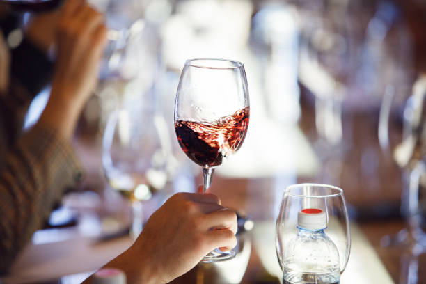 istock Person Holding Wine Glass With Red Wine 2116831964