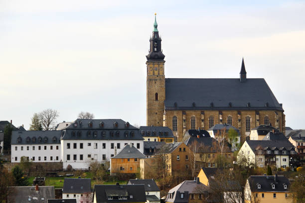 Schneeberg, a historical mining town in Saxony, Germany