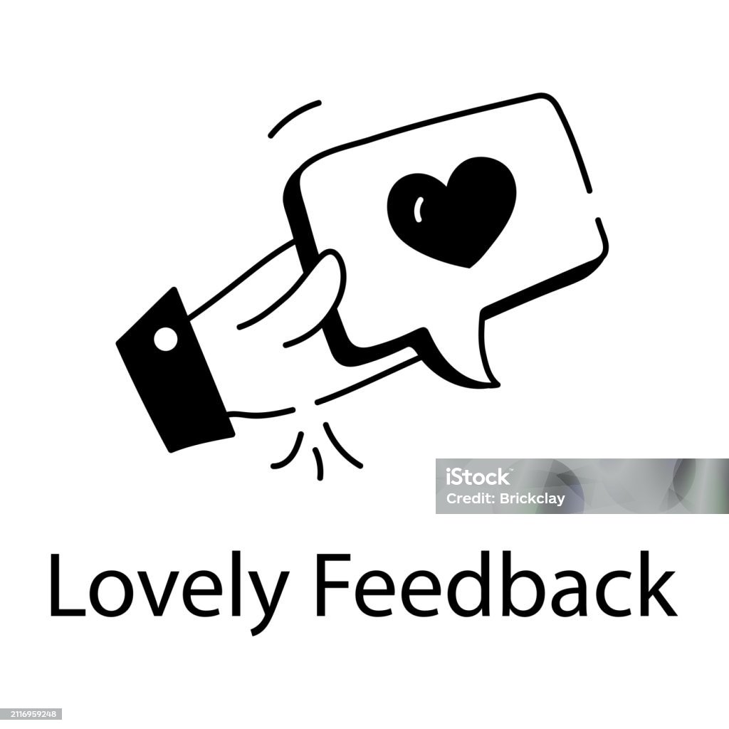 Message Feedback Picture Lovely Feedback Stock Illustration - Download Image Now - Feedback ...