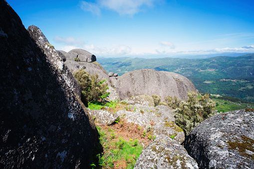 Photo of a landscape in the Peneda-Gerês National Park in the Minho district, North of Portugal.