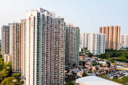 Drone view of Tin Shui Wai, Hong Kong