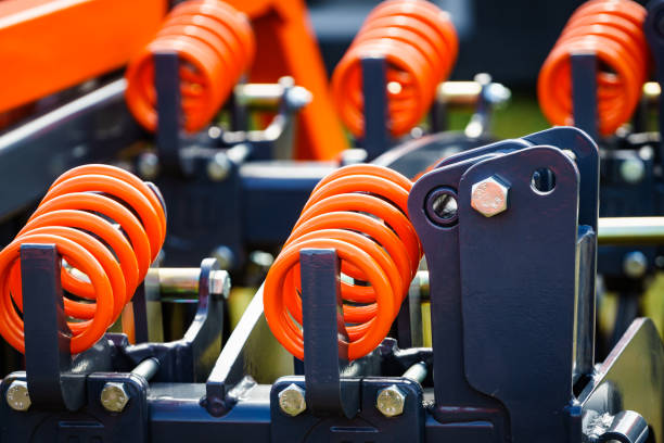 istock Industrial spring at agricultural machine 2117188669