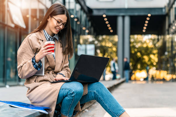 istock Businesswoman using a laptop 2117198603
