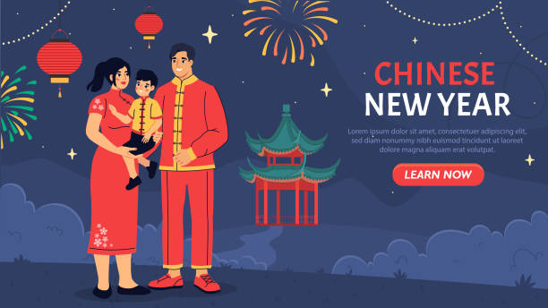 illustrations, cliparts, dessins animés et icônes de célébration du nouvel an chinois affiche vectorielle - chinese ethnicity pattern chinese culture chinese new year