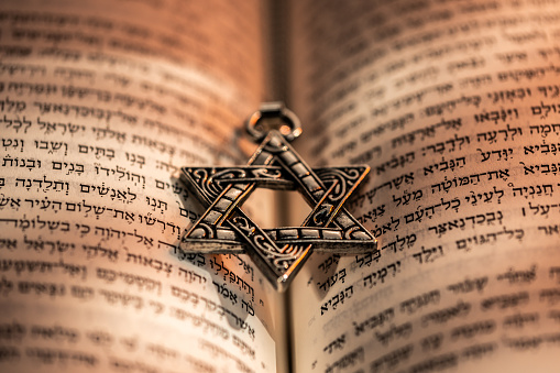 Star of David on Jewish Bible