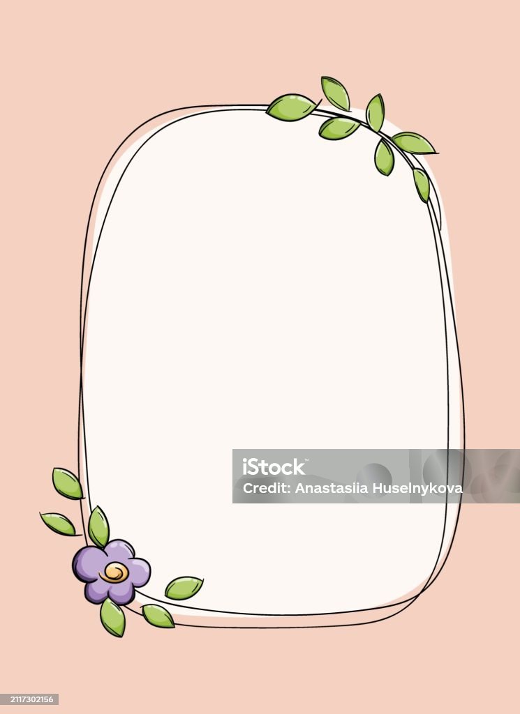 Vertical Postcard Template In A Minimalist Style With A Frame Place For Vertical Postcard Template In A Minimalist Style With A Frame Place For