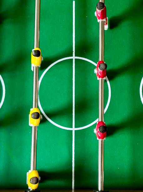 istock Facing off, a mini version of the beautiful game. 2117307974
