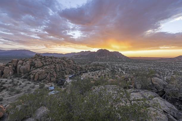 istock Panoramic picture of Damaraland in Namibia during sunset 2117336956