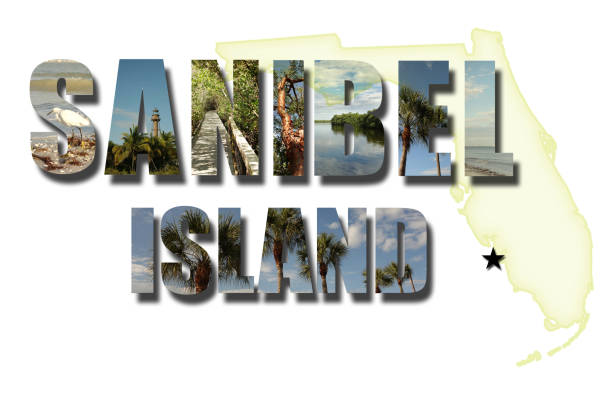istock Sanibel Island Florida collage and map on white 2117351470
