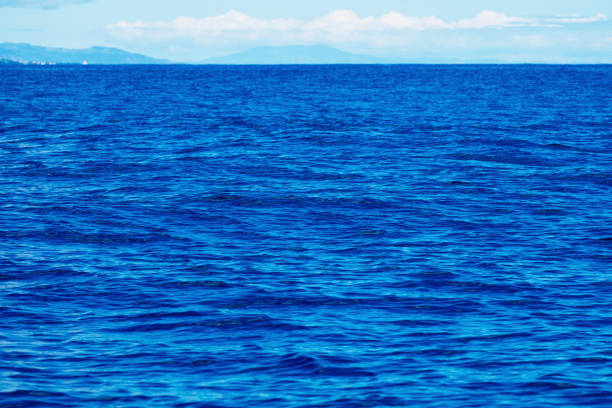 Photo of a seascape and island in Azores, Portugal.