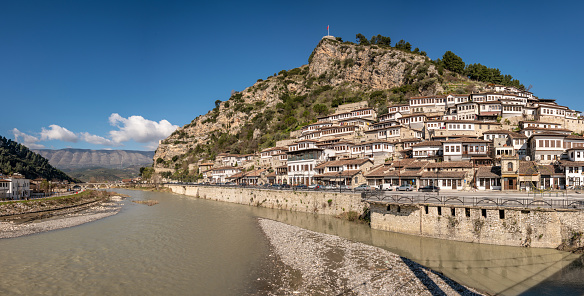 View across UNESCO listed Berat in Albania