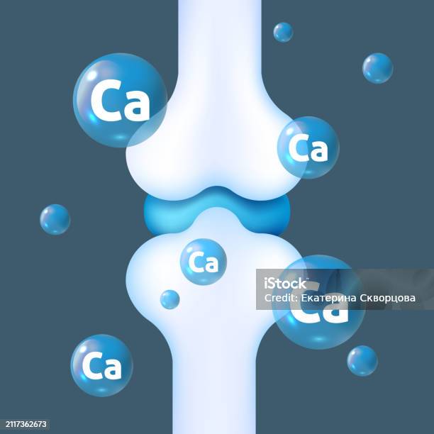 Calcium Effect White Bone And Calcium Ca Bone With Calcium Calcium Mineral Sign Glossy ...
