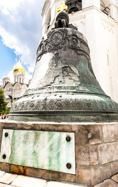 Moscow, Russia - July 9, 2019: Tsar Bell (1733) inside Moscow Kremlin, the largest bell in the world, Moscow Kremlin, Russia