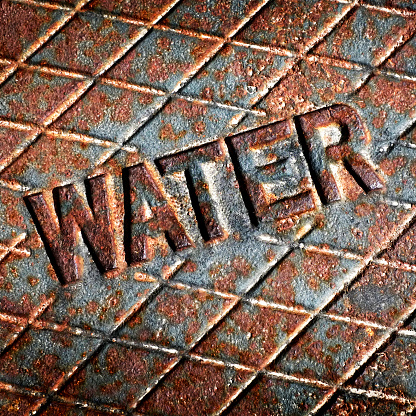 Iron water utility cover for manhole