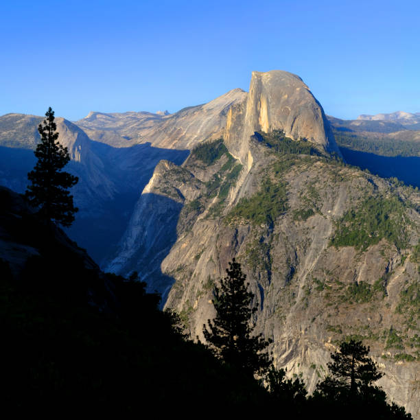 Half Dome peak cliffs in Yosemite National Park Granite