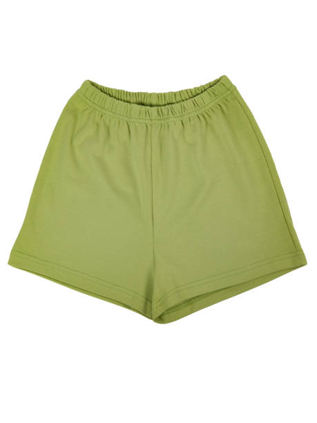 istock women's  cotton shorts with elastic band , isolated on a white background 2117516657