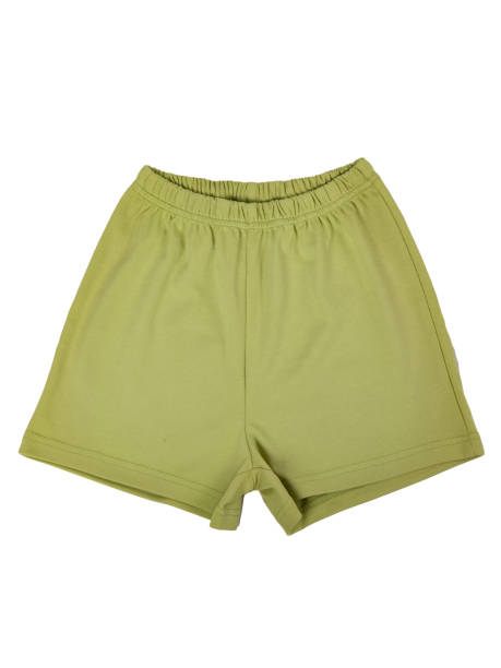 istock women's  cotton shorts with elastic band , isolated on a white background 2117516661