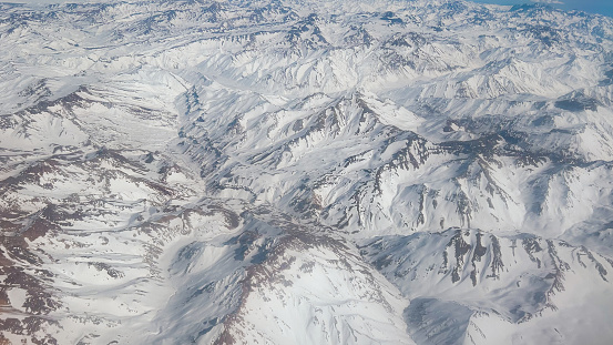 Open image of the Andes mountain range covered in snow