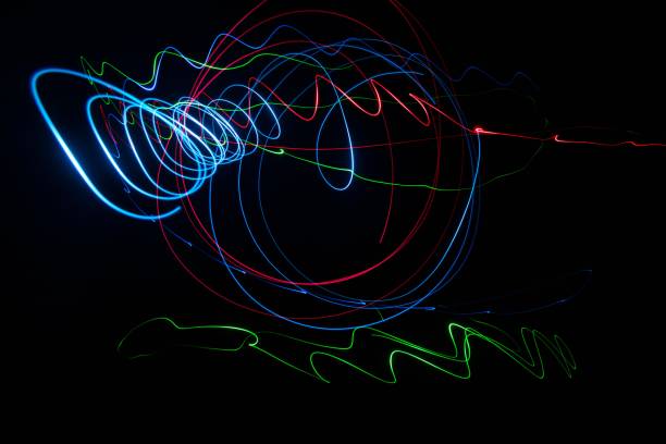 istock Moving swirls of colored lights 2117568940