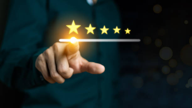 istock Customer Satisfaction Survey concept, 5-star satisfaction, Users Rate Service Experiences On Online Application, Customers Can Evaluate Quality Of Service Leading To Business Reputation Rating. 2117622557