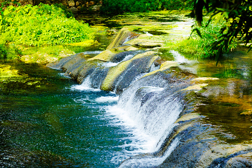Waterfall of small river Muak Lek in Saraburi province