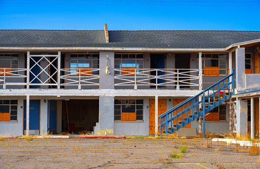 Abandoned motel along Historic Route 66