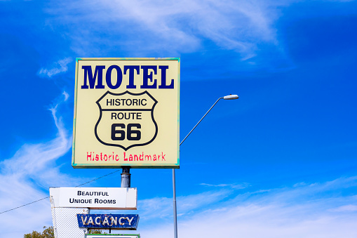 Motel Sign along historic Route 66, Arizona