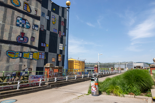 Viena, Austria - June 21, 2023: Spittelau Incinerator in Vienna