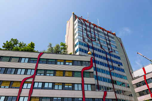 Viena, Austria - June 21, 2023: Spittelau Incinerator in Vienna