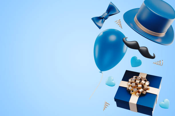 istock Father's Day celebration, holiday symbols. 3D rendering 2117781595