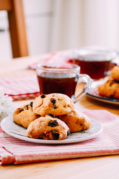 istock Delicious Coffee and Cookies with Raisins 2117811922
